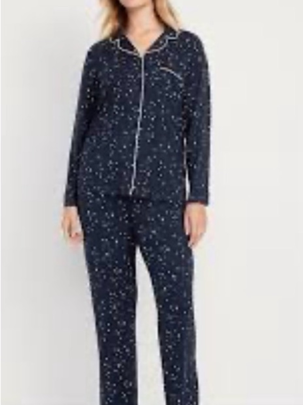 Old Navy Sunday Sleep 2-Piece Pajama Set – "Dark Galaxy" Celestial Star Print